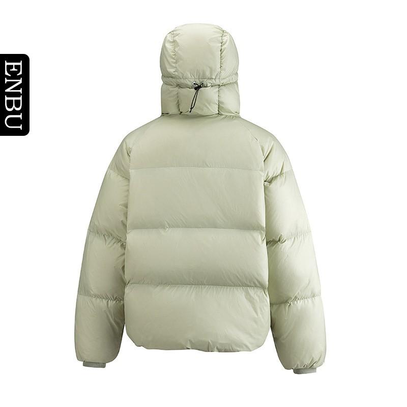 Unisex Hooded Short Puffer Jacket With 85% White Duck Down Warm Winter Coat Teens Adults