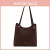 Solid Color Simple Gold Letter Printed Women Casual Tote Bag For Daily Use