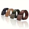 Men's and Women's Anti-Allergy Nylon Belt - Smooth Buckle for Casual, Formal, Outdoor and Daily Wear | Unisex Belt | Large Size Belt