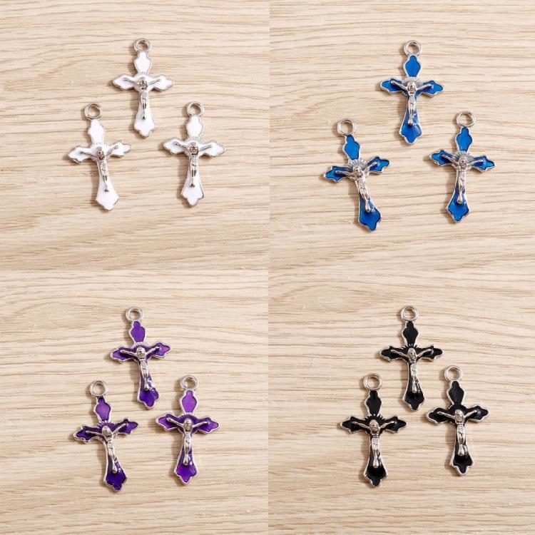 20Pieces Necklace Making Pendant For DIY Handmade Jewelry Tiny Crucifix Pendant