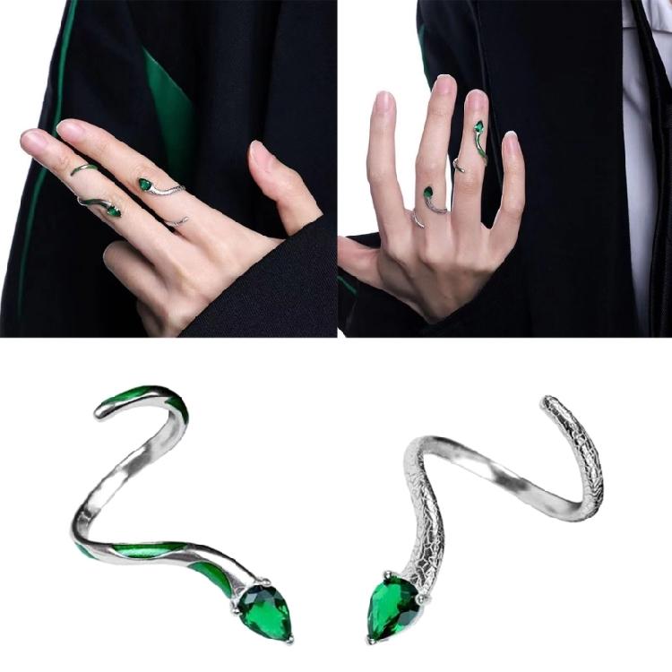 Punk Snake Ring for Men Women Winding Bands Antique Siver Color Fashion Opening