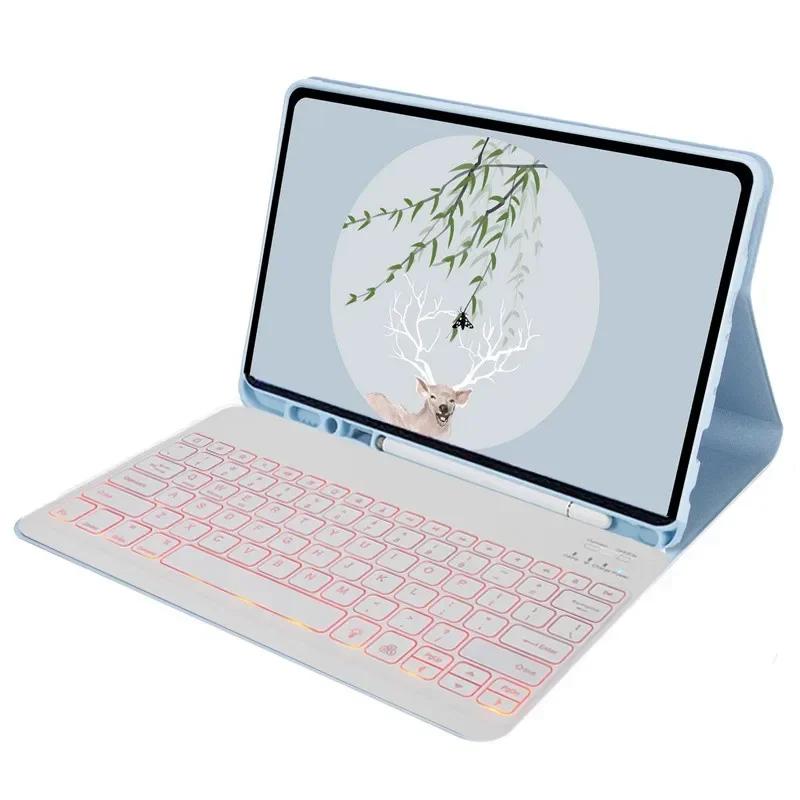 Hülle mit Tastatur für Samsung Galaxy Tab A7 10,4 Zoll SM-T500/T505/T507 Magnetische Tastatur mit Hintergrundbeleuchtung für Galaxy Tab A7 Hülle