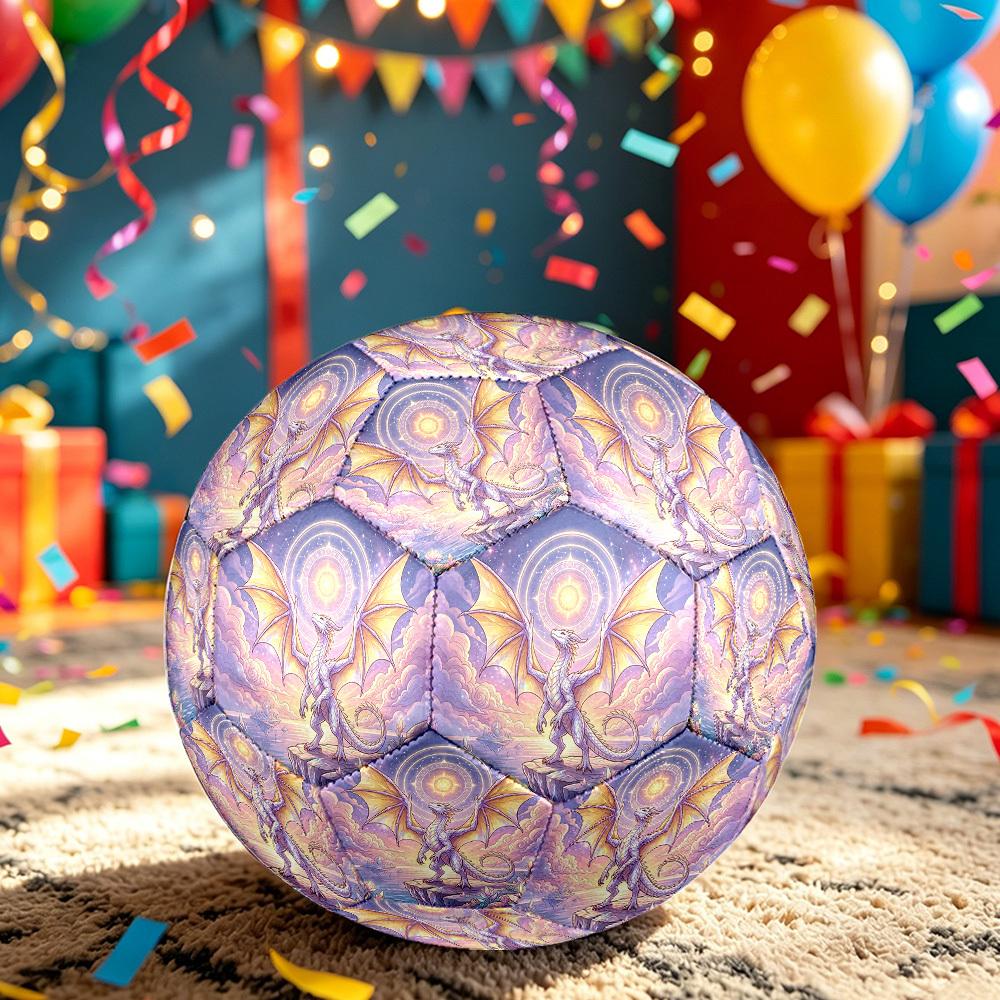 1pc Celestial Dragon Themed Soccer Ball, Size 5, Lightweight PVC Material, Outdoor Training Soccer Ball Gift. q62291