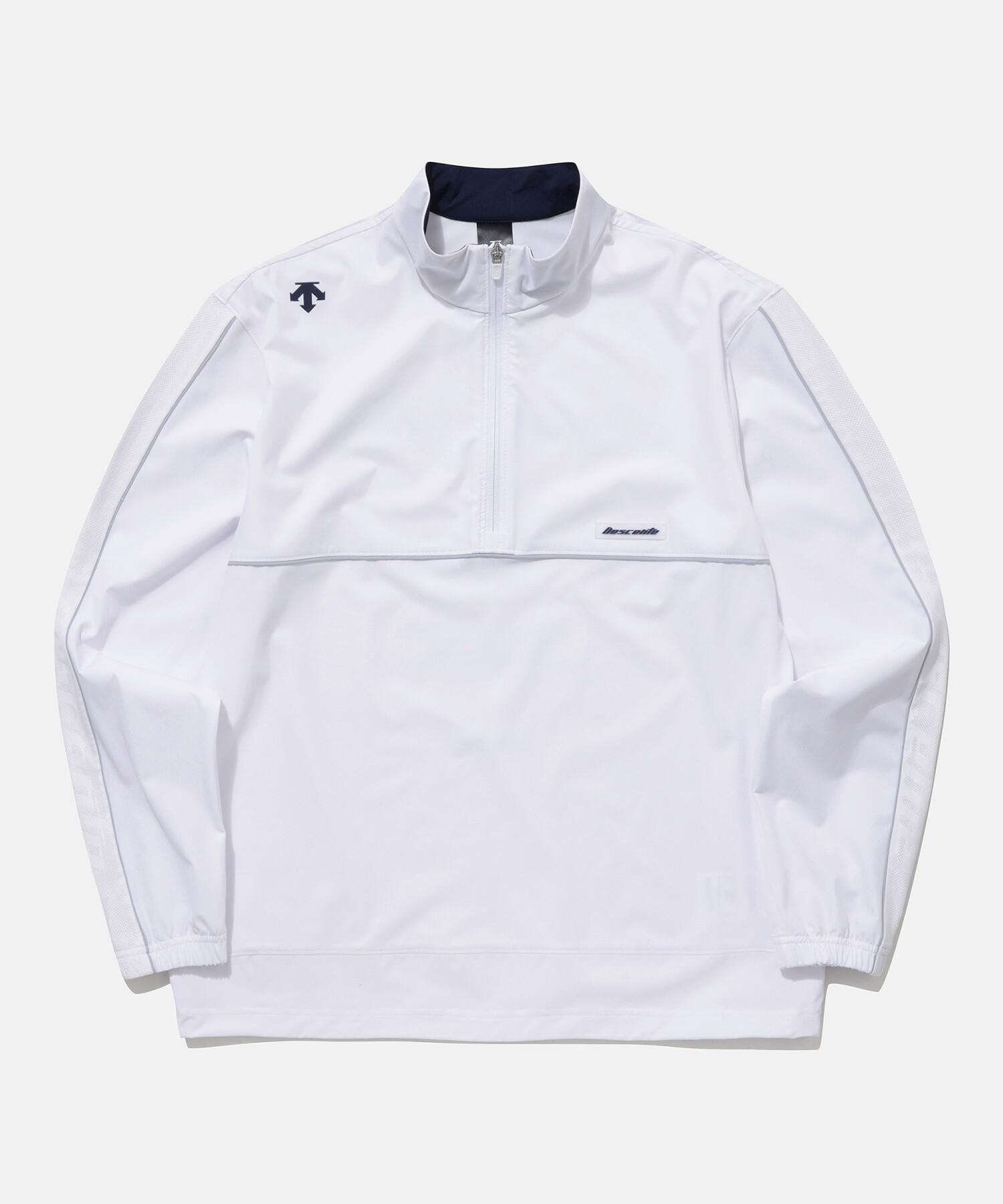 Descente Спортивный однослойный анорак с длинным рукавом Белый (Sp223Uan41) Blk0/95
