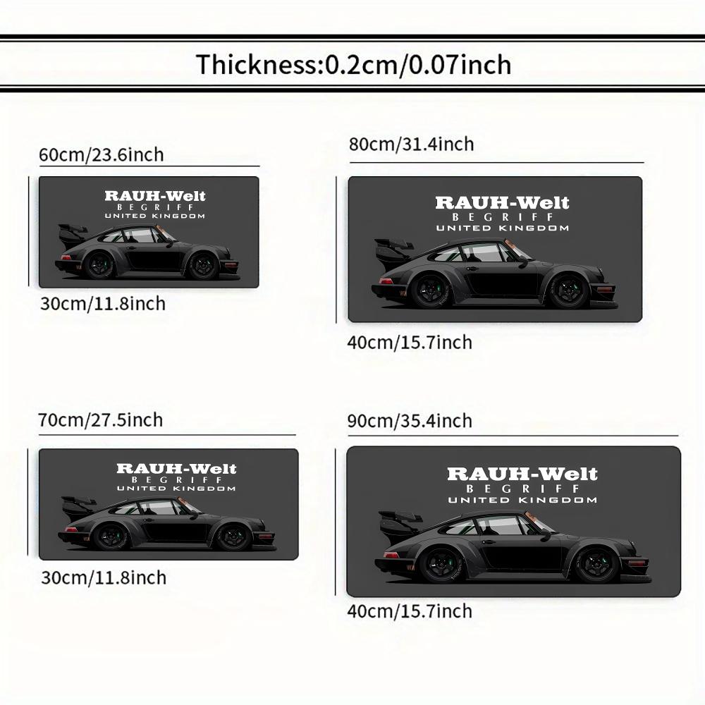Cool Car Design Mouse Pad Large Computer Office Game Table Mat XXL Rubber Antislip Stitched Edges Keyboard Mats Long Desk Pads