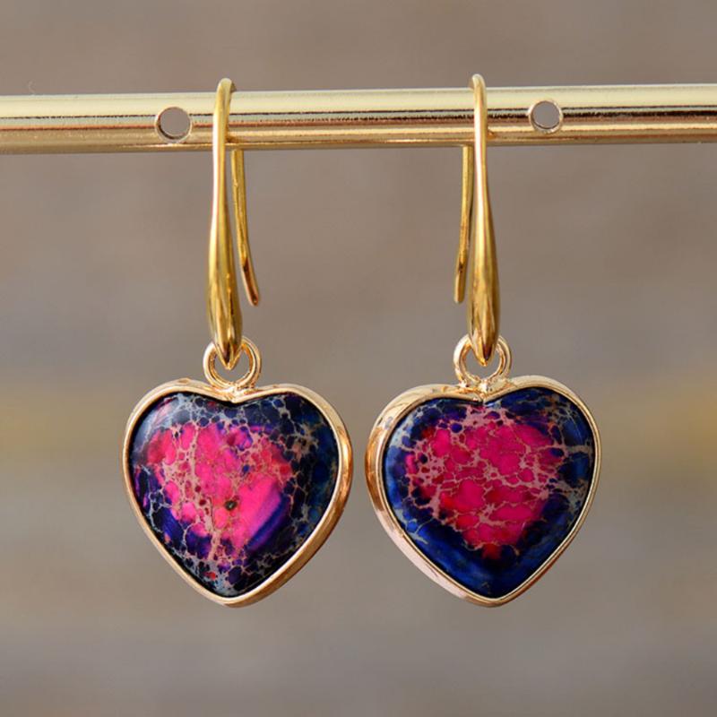Vintage Heart Pendant Earrings