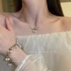 Mori small fresh lily of the valley flower fringed pearl necklace temperament collarbone chain girl heart sweet necklace