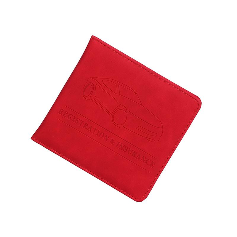 Držák na pojištění vozidla z umělé kůže z umělé kůže, kryt na řidičský průkaz, úložný vak na dokumenty, držák kreditní karty, peněženka...