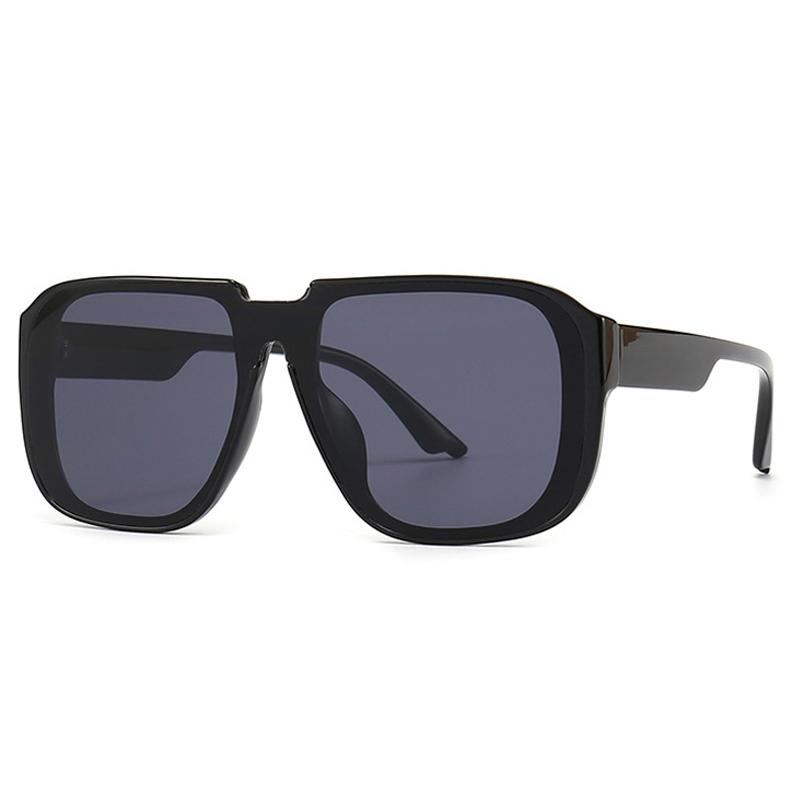 SHAUNA Retro Square One Piece Sunglasses Men Mirror Shades UV400 Flat Top Men Fashion Sun Glasses