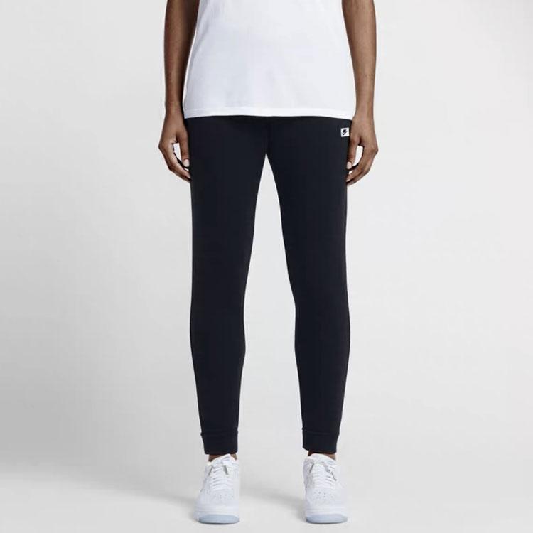 Nike Solid Color Logo Jogger Pants Women bottoms Black 926959-010