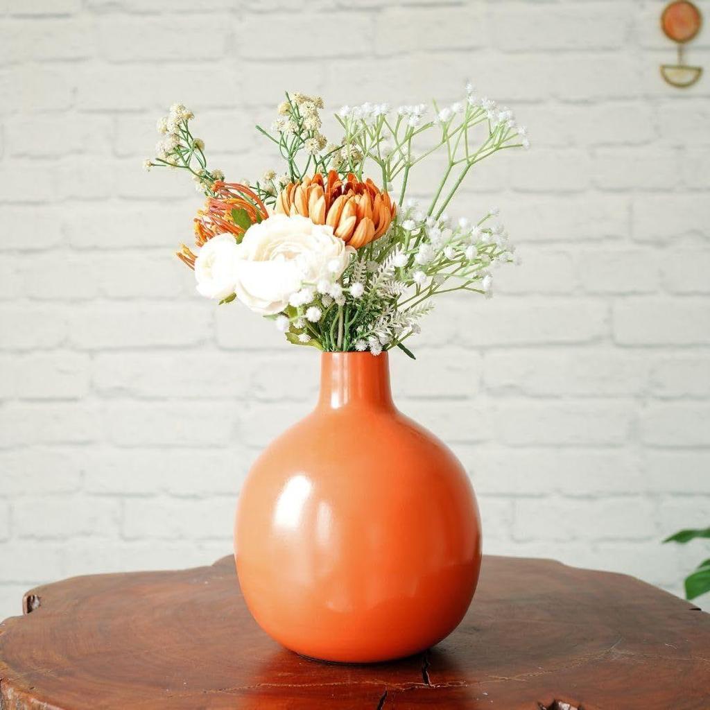 Metall-Blumenvase für Heimdekoration| Dekorationsartikel für Wohnzimmer Büro| Tischdekorativer Blumentopf zum Verschenken | (Blumen nicht im Lieferumfang enthalten)