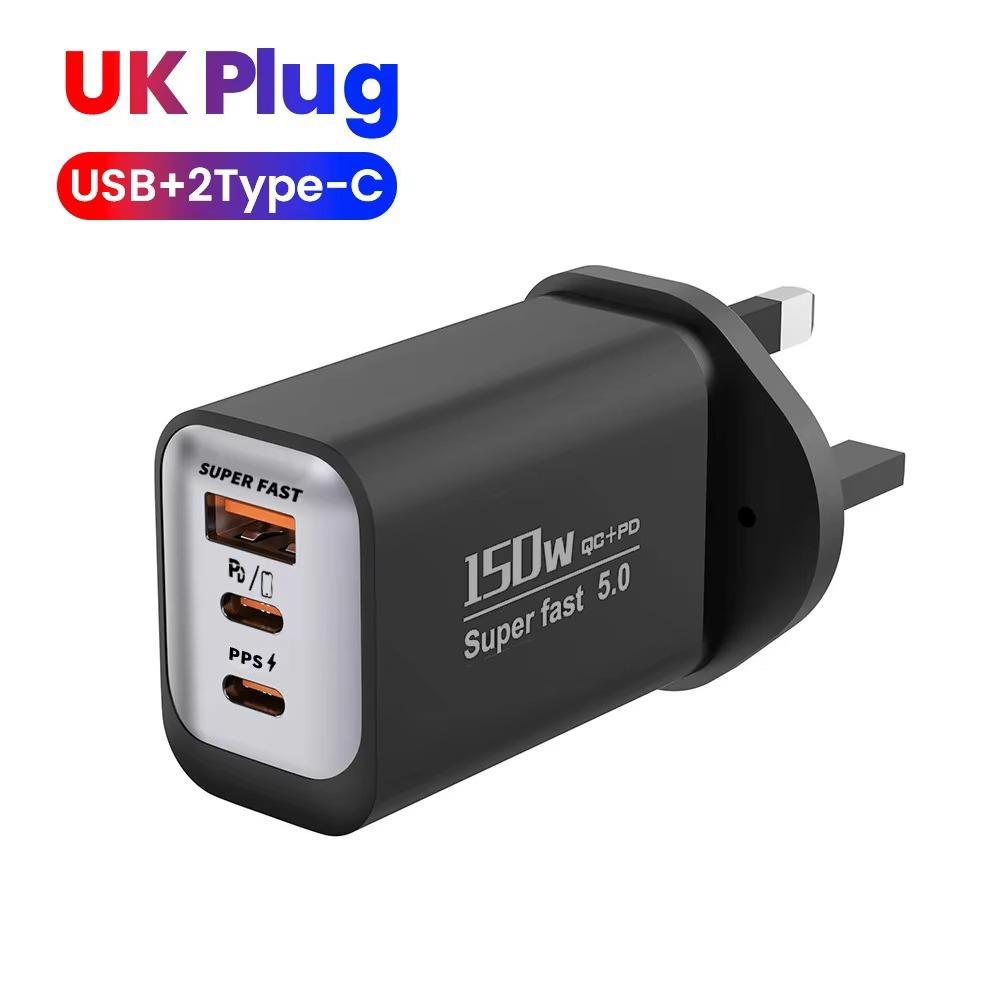 USB A+C Phone Charger Adapter Multi Ports Quick Charge Adapter for Huawei/Xiaomi/Samsung