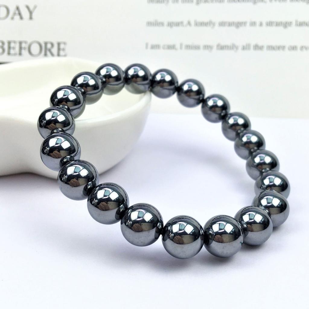 Terahertz Bracelet   Round Beads Unisex Terahertz Healing Stretch Bracelet