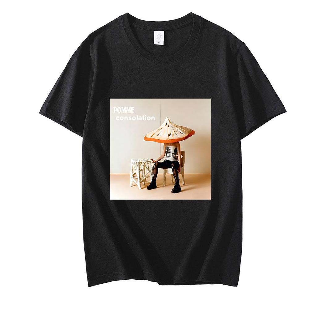 

Claire Pommet Pomme T-Shirt Consolation Graphic Printing Fashion Camisetas Casual O-neck Short Sleeve Clothing Cotton T-shirts XS