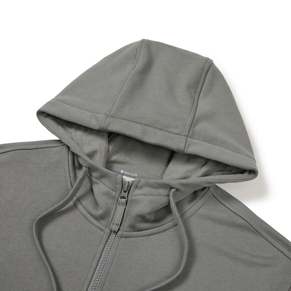 SNOWPEAK Woven Patch Hooded Zip-Up Dark Gray (S24FMFFJ24)