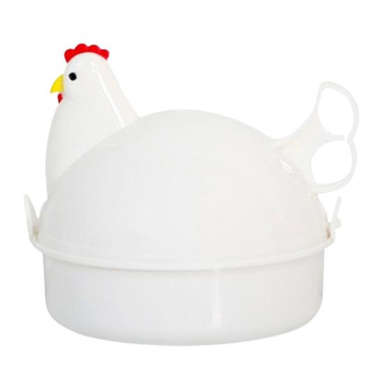 Oven Egg Steamer Hen Shaped Reusable High Capacity Microwave Safe Multifunctional Cooking Food Grade 4 Eggs Poacher