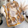 Rose Thickened Imitation Cashmere Scarf Women'S Warm Air Conditioner Shawl Outer Scarf Dual-Purpose