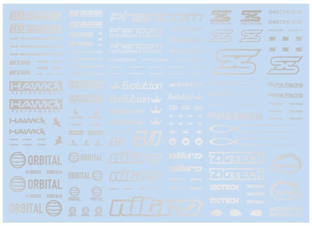 

Наклейка с логотипом спонсора 01S серебристая (1 кусок)