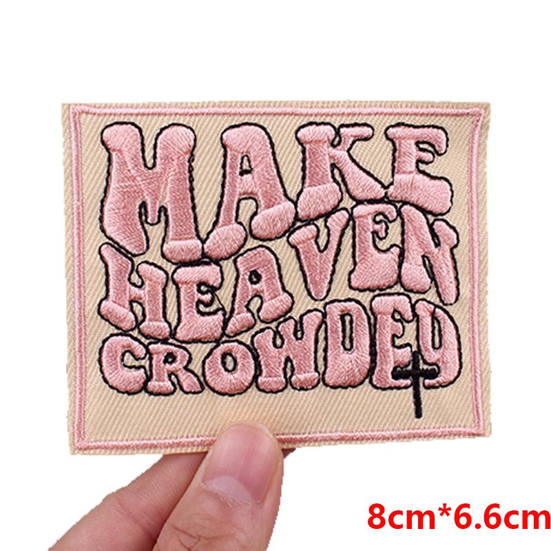 Jeans Backpack Embroidered Patch Cartoon/Letter Slogan Embroidery Patches Iron On Patches For Clothing Thermoadhesive Patches