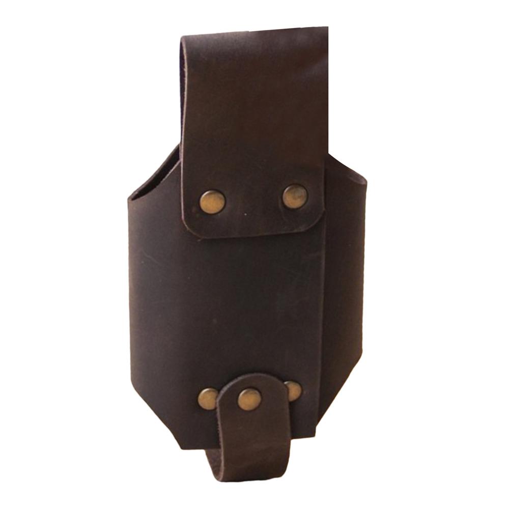 Leather Beer Bottle Waist Holster Portable Beer Belt Bag Handy Wine Bottles Beverage Holder Outdoor Drink Bottle Case Cover