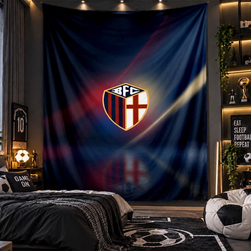 Wall Hanging Tapestry Bologna FC Print Cloth for Living Room Bedroom Home Decor