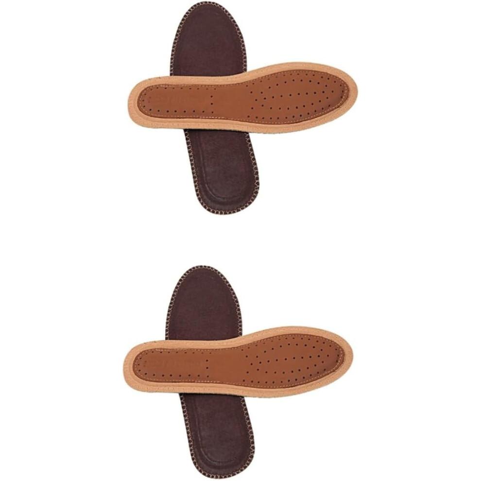 2pairs Bamboo Charcoal Insoles Leather for Shoes Sweat Absorption Damping Shoe Pads Comfort Insoles