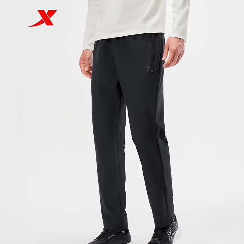 XTEP Men s Fleece-Lined Straight-Leg Athletic Pants S