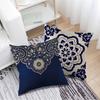 Rich Floral Pillow Covers Navy Blue White Chinoiserie Durable Bohemian Decor For Living Room, Bedroom Cushion Cases