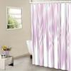 Elegant Abstract Pink & Purple Shower Curtain - Vertical Stripes, Minimalist Style, Polyester, 12 Hooks, Machine Washable