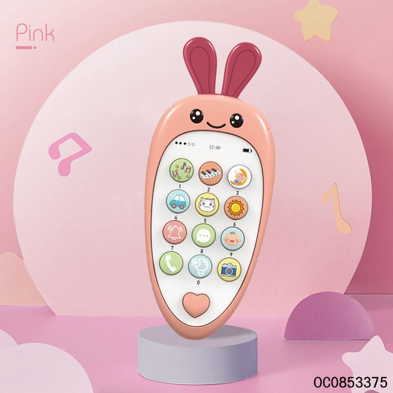 

Развитие мышления ребенка Мультяшный музыкальный телефон Игрушка-мобильный телефон для малышей с музыкой для раннего обучения Образовательный игрушечный телефон розовый