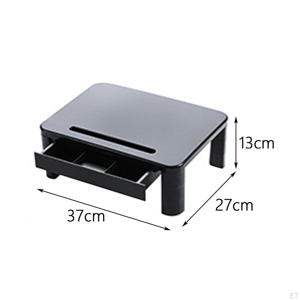 Computer Monitor Stand Riser with Phone and Pen Slot 3 Height Adjustable Ergonomic Save Space