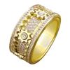 Stainless Steel Gear Ring Starry Sky Spinner Rings Fashionable Rotating Ring  Rock Hip Hop