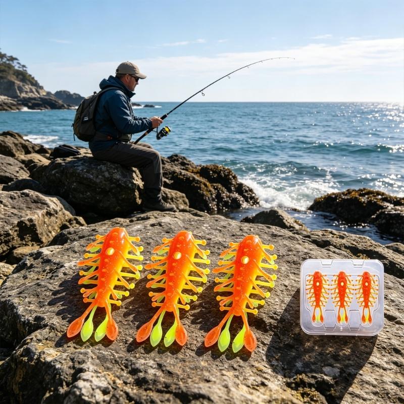 3lots Hollows Floating Sea Cucumber Fishing Lures Realistic Swimming Action Targets For Various Condition