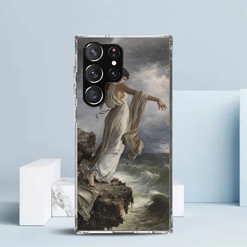 Paint Art Renaissance Phone Case For Samsung Galaxy S24 S25 Edge S26 Ultra S22 S23 Plus S21 + S20 FE Soft TPU Back Cover Galaxy