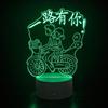 USB Battery Powered 3D Illusion Night Light Seven Color Changing Night Lamp Night Light  Home Decor