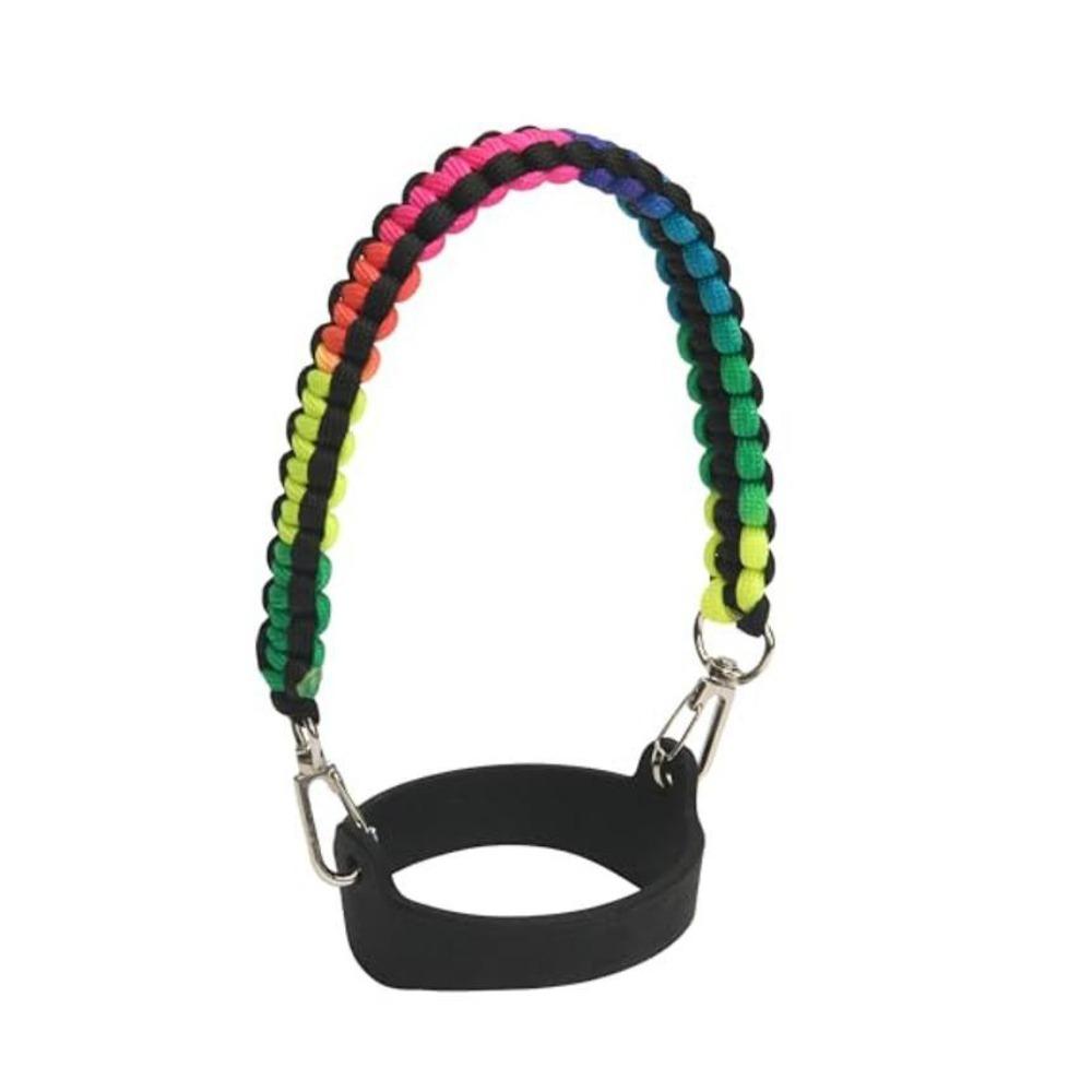 

Hand-Free Woven Water Bottle Sling Rope Reusable Universal Water Bottle Holder Color Blocking Stretchable