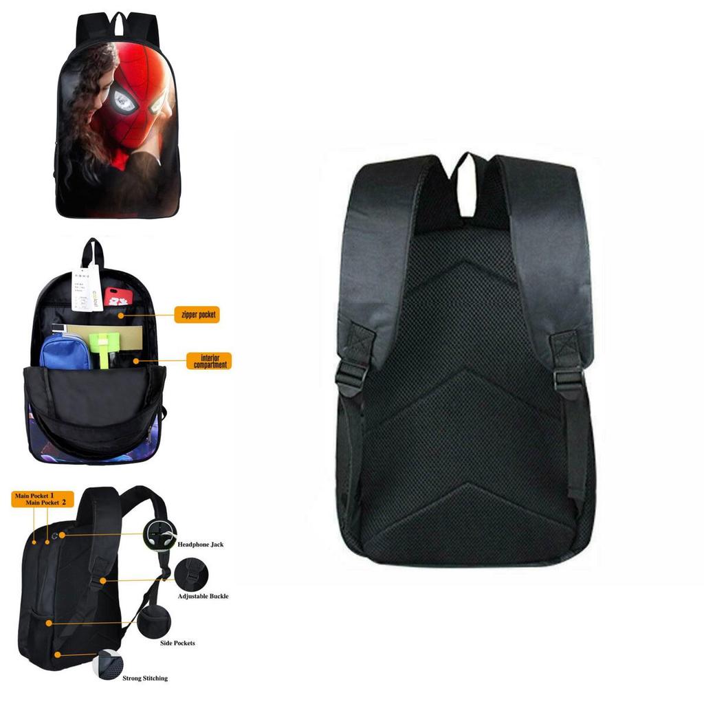Stylish Spiderman Far From Home Backpack With Durable Oxford Cloth Design For Kids