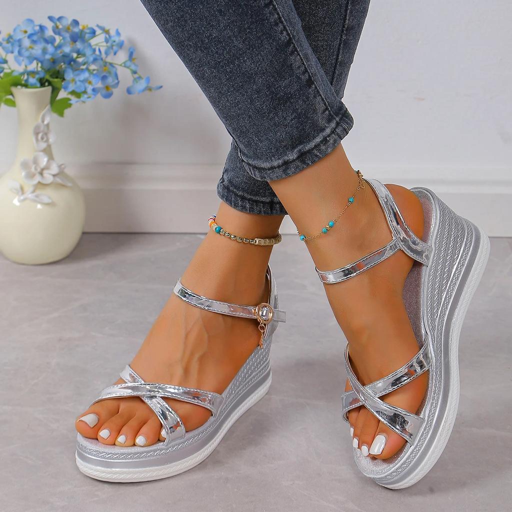 Fashion Women Wedges Sandals Summer 2025 New Fashion Casual Shallow Shoes for Women High Heels Open Toe Platform Sexy Designer Sandals
