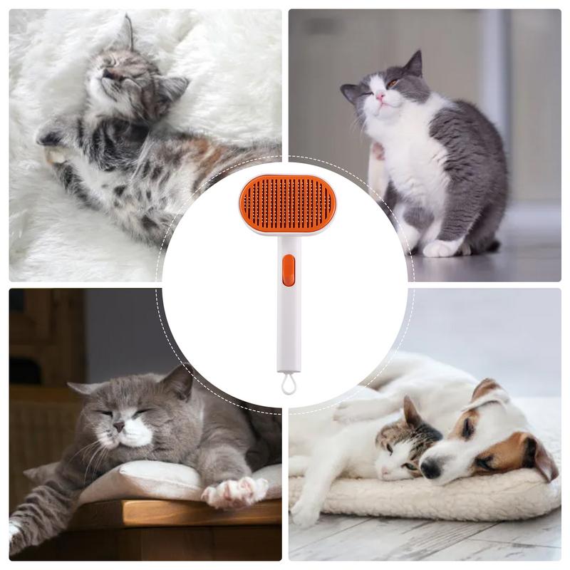 Cat Grooming Brush Self Cleaning Slicker Comb For Indoor Cats Shedding Pet Grooming Brush For Cats And Dogs Cat Brushes For