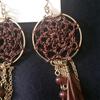 New Bohemia Ethnic Feather Beads Long Design Dream Catcher Earrings For Women