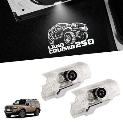 Virauto Toyota Land Cruiser 250 Dørlys, LED med Lasergravert Logo, Modell TRJ250W/GDJ 250W