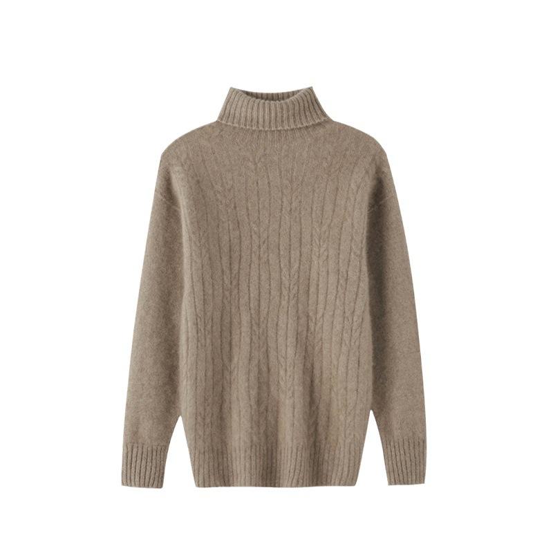 

New High-lacquered Cardigan for Women In Autumn and Winter, Seven-needle Thickened One-line Ready-to-wear Cashmere Knitted Base Shirt Soft Sweater XXL