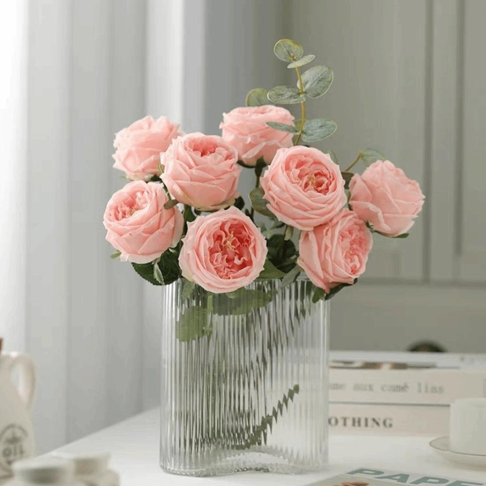 Moisturizing Texture Artificial Rose Lifelike Texture Eco-Friendly Silk Rose Realistic Decorative Flower Faux Flowers