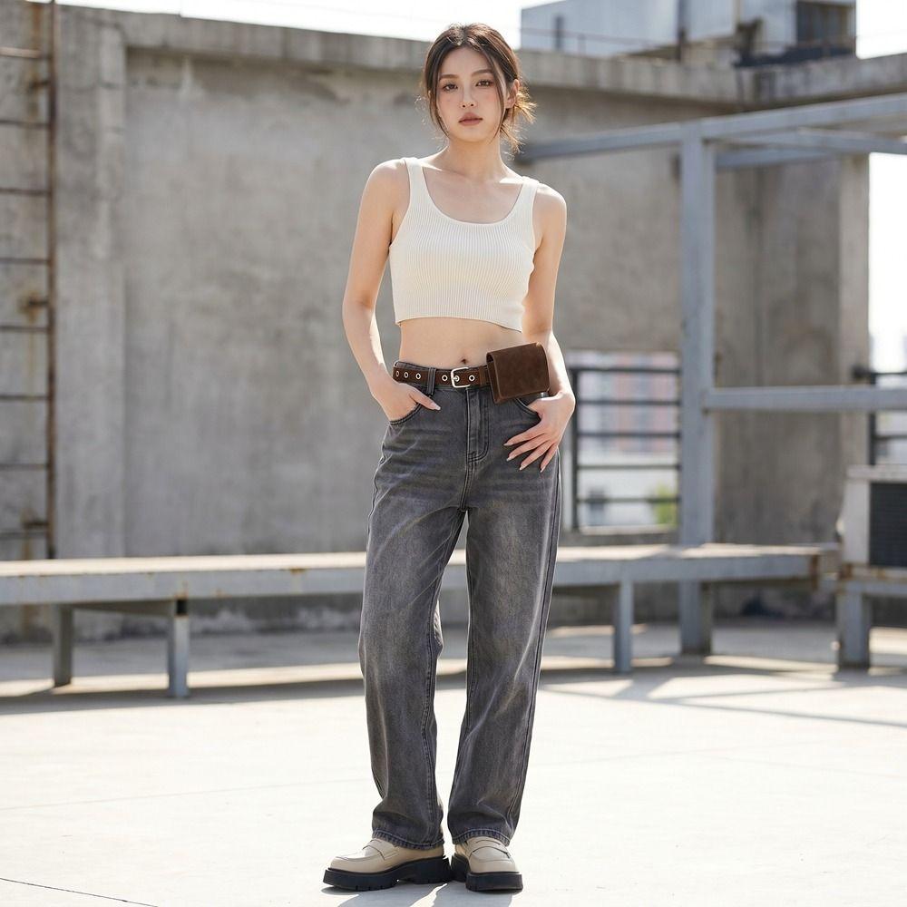 PU Belt Waist Bag Suede Waist Packs Mini Women Belt Bag  Outdoor
