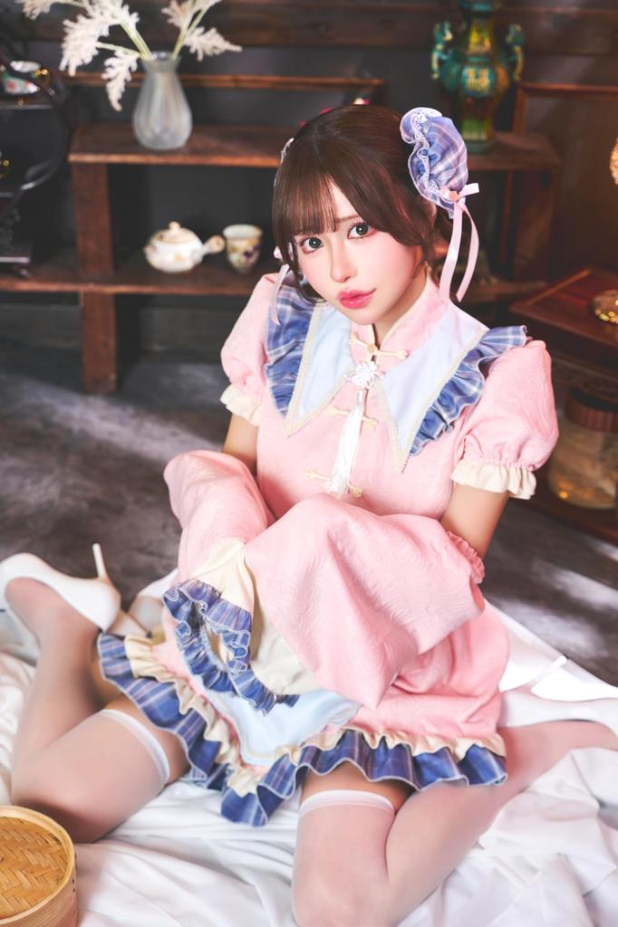Lumipapier Cosplay Halloween Xiaomei China Pink [Clear Stone] Women's