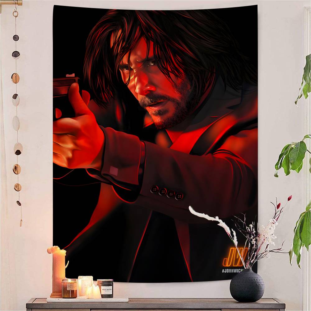 Classic Movie John Wick Quote Colorful Tapestry Wall Hanging Bohemian Wall Tapestries Mandala Wall Hanging Sheets