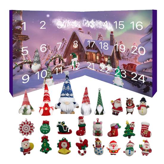 2025 Christmas Gnomes Advent Calendar 24 Days Countdown Box with Dwarf Figures Holiday Home Decoration Gifts
