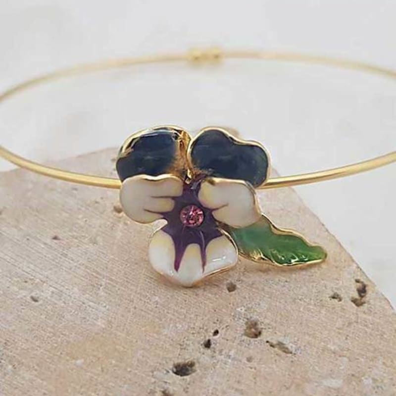 Ollia Pansy Flower Daily Point Fashion Bracelet