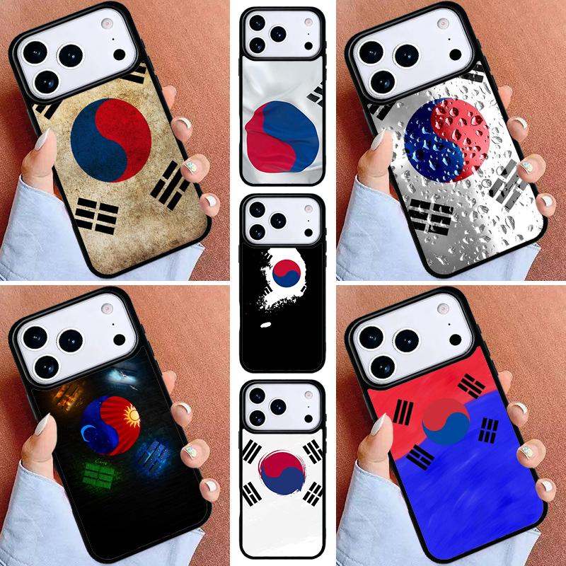 South Korea Flag Phone Case for iPhone 17ProMax 12 13 14 15 16e 17 Pro Max Plus Air Cover