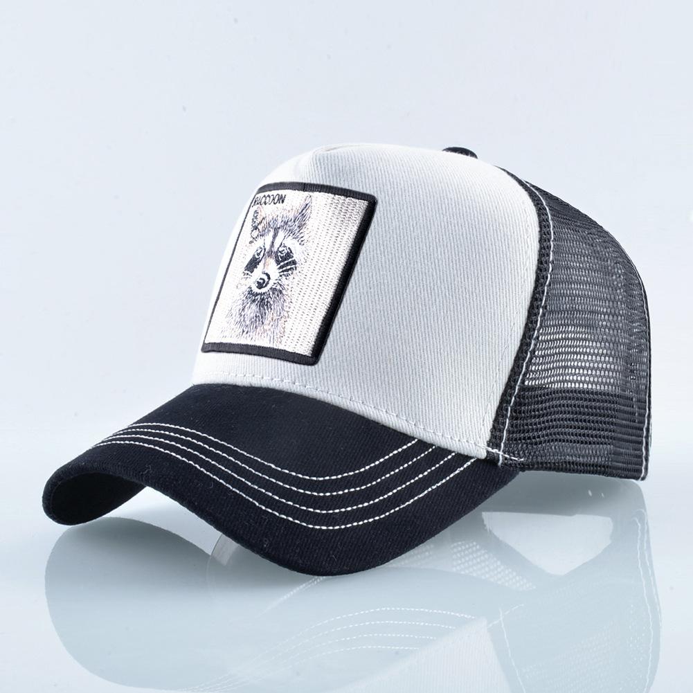 Trucker Fashionable Trendy Caps With Embroidery Animals Patch Four Seasons Adjustable Snapback Baseball Cap For Men Women Adjustable Visor Hat